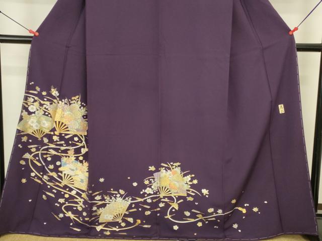 平和屋着物●金彩友禅 卓越技能者・名工・和田光正 色留袖 扇面花文 金彩 さが美扱い 正絹 逸品 未使用 DABI5964op