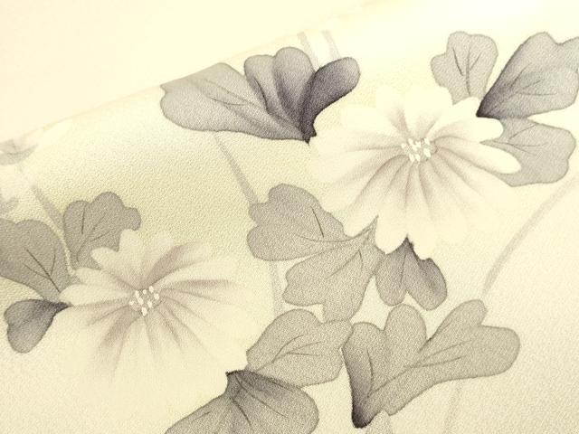 平和屋着物●訪問着 手描き 草花 暈し染め ロング丈 正絹 逸品 DABI5965op