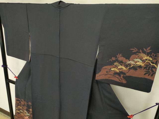 平和屋着物●訪問着 刺繍 花松文 金彩 正絹 逸品 DABI5971op