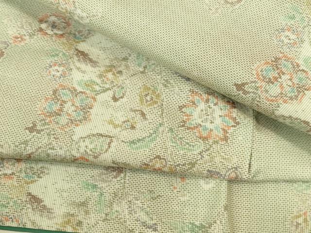 平和屋着物●本場大島紬 9マルキ 総絣 更紗花間道 正絹 逸品 DABI5990op