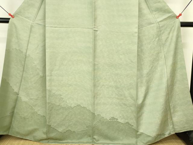 平和屋着物●訪問着 風景文 暈し染め 金通し地 正絹 逸品 DABI5998op
