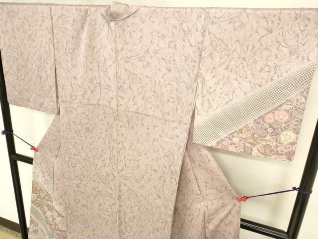 平和屋着物●訪問着 墨流し 辻が花 正絹 逸品 DABI6000op