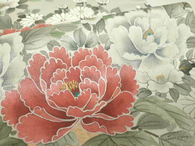 平和屋着物▼太鼓柄袋帯 作家物 手描き 花車文 金銀彩 正絹 逸品 DABI6005ps