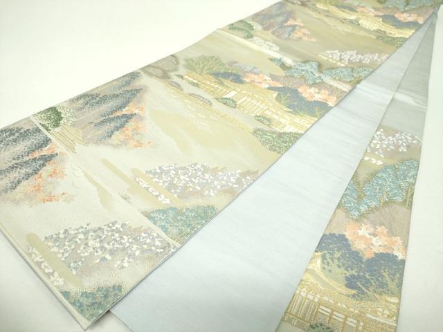 平和屋着物▼六通柄袋帯 京洛名所 金銀糸 正絹 逸品 DABI6016ps