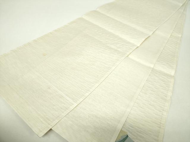 平和屋着物▼夏物 明綴れ 太鼓柄袋帯 流水花文 金銀糸 正絹 逸品 DABI6020ps