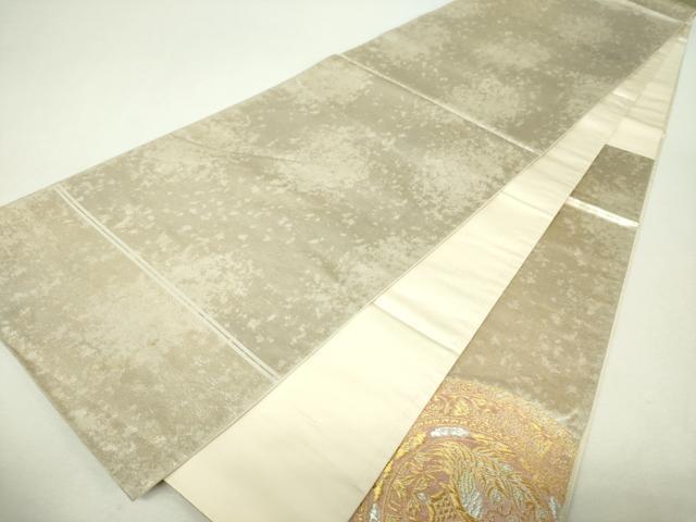 平和屋着物▼太鼓柄袋帯 向かい鳥花文 金銀糸 引箔 正絹 逸品 DABI6028ps