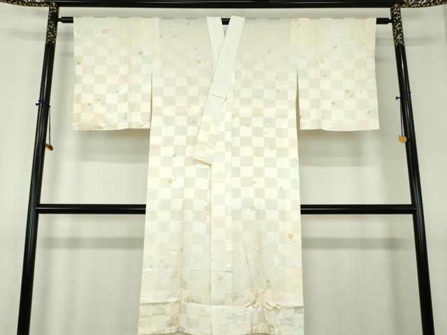 平和屋着物●上質な長襦袢 無双仕立て 舞桜 暈し染め 正絹 逸品 未使用 DABI6099ps