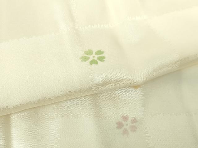 平和屋着物●上質な長襦袢 無双仕立て 舞桜 暈し染め 正絹 逸品 未使用 DABI6099ps