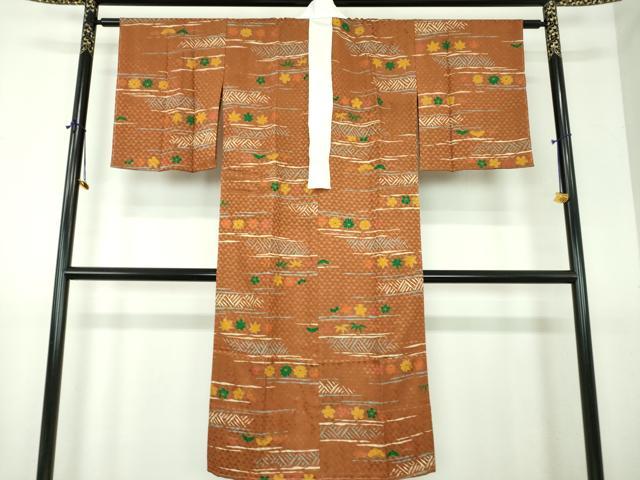 平和屋着物●上質な長襦袢 無双仕立て 松竹梅 金彩 正絹 逸品 DABI6106ps