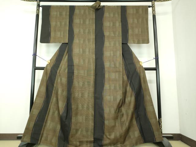 平和屋着物●本場大島紬 9マルキ 変わり間道 ほていや扱い 正絹 逸品 DABI6112ps