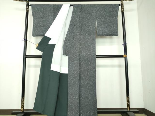 平和屋着物●上質な小紋 作家物 たたき染め 正絹 逸品 DABI6124ps
