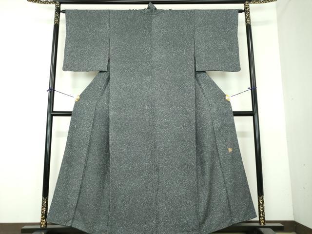 平和屋着物●上質な小紋 作家物 たたき染め 正絹 逸品 DABI6124ps