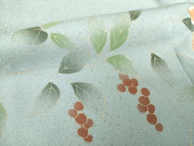 平和屋着物●訪問着 地紙花文 金銀彩 正絹 逸品 未使用 DABI6198ps