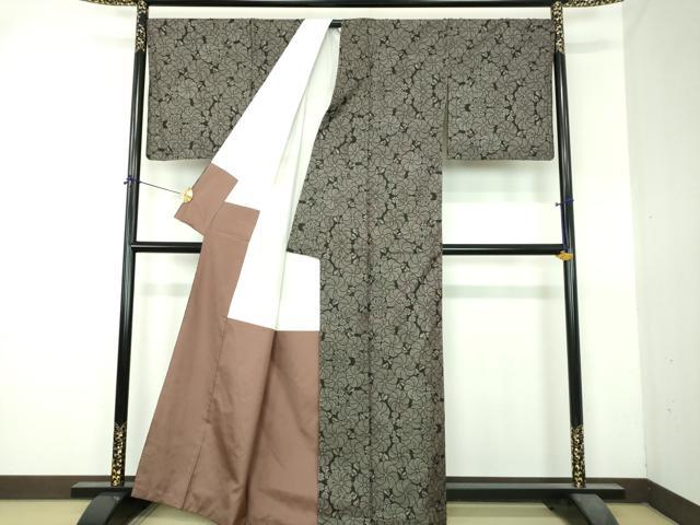 平和屋着物●本場大島紬 7マルキ 花尽くし 正絹 逸品 DABI6199ps