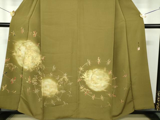 平和屋着物●豪華色留袖 作家物 刺繍 手描き 風景文 金彩 正絹 逸品 DABI6200ps