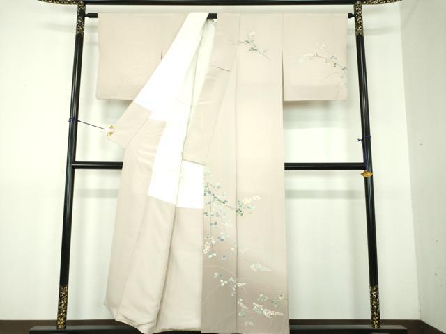 平和屋着物●訪問着 友禅 草花文 暈し染め 正絹 逸品 DABI6202ps