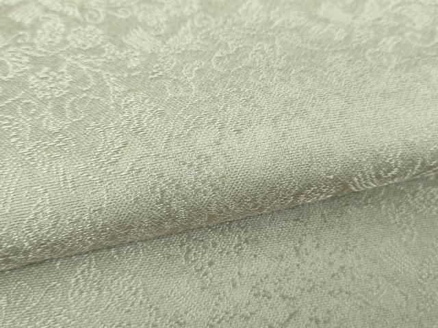 平和屋着物●上質な色無地 鳳凰唐草地紋 利休白茶色 正絹 逸品 DABI6215ps