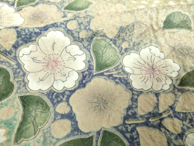 平和屋着物●豪華振袖 絞り 辻が花 暈し染め 金彩 銀通し地 正絹 逸品 DABI6239ps