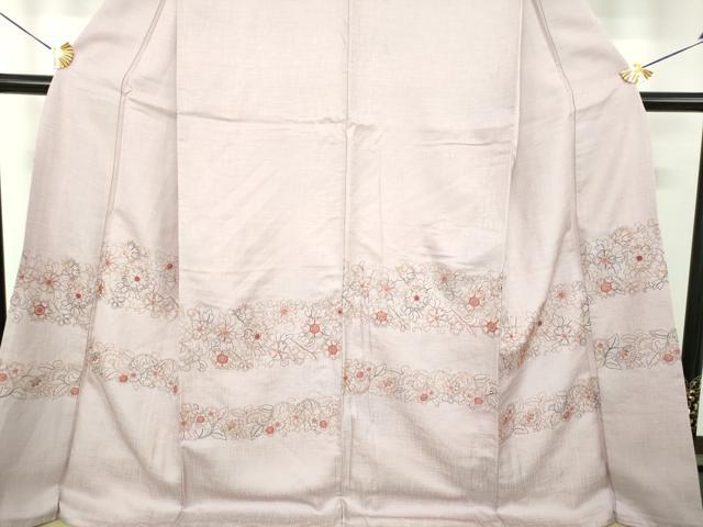 平和屋着物●訪問着 総刺繍 更紗花文 暈し染め 正絹 逸品 DABI6240ps