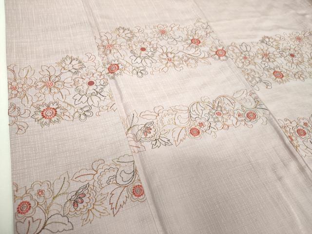 平和屋着物●訪問着 総刺繍 更紗花文 暈し染め 正絹 逸品 DABI6240ps