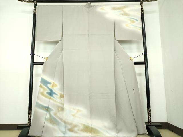 平和屋着物●京友禅の第一人者 松井青々 訪問着 霞文 暈し染め 金彩 京都きもの友禅扱い 正絹 逸品 DABI6245ps
