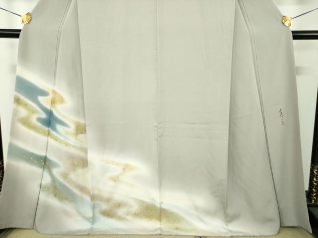 平和屋着物●京友禅の第一人者 松井青々 訪問着 霞文 暈し染め 金彩 京都きもの友禅扱い 正絹 逸品 DABI6245ps