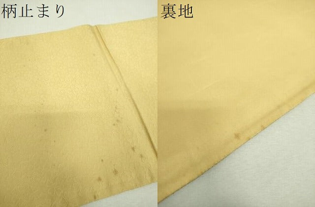 平和屋着物▼六通柄袋帯 唐織 舞桜 金糸 正絹 逸品 DABI6255ps