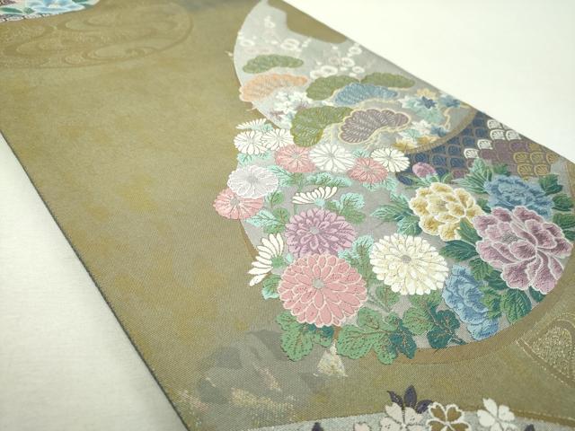 平和屋着物▼西陣 とみや織物謹製 とみや帯 六通柄袋帯 唐織 花雅粧 引箔 証紙付き 正絹 逸品 DABI6280ps