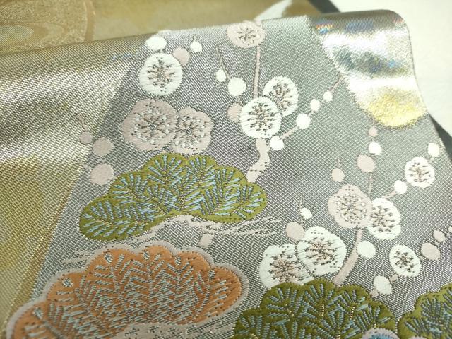 平和屋着物▼西陣 とみや織物謹製 とみや帯 六通柄袋帯 唐織 花雅粧 引箔 証紙付き 正絹 逸品 DABI6280ps