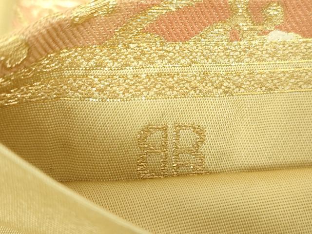 平和屋着物▼西陣 服部織物謹製 六通柄袋帯 道長鳥獣花文 金糸 正絹 逸品 DABI6344ps