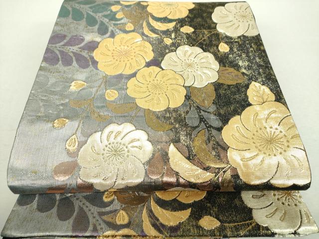 平和屋着物▼六通柄袋帯 辻が花 金銀糸 引箔 正絹 逸品 DABI6352ps