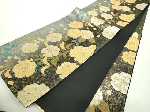 平和屋着物▼六通柄袋帯 辻が花 金銀糸 引箔 正絹 逸品 DABI6352ps