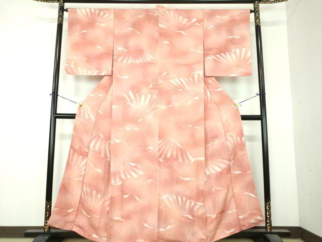 平和屋着物●上質な小紋 地紋起こし ろうけつ染め 松文 暈し染め 正絹 逸品 DABI6380ps