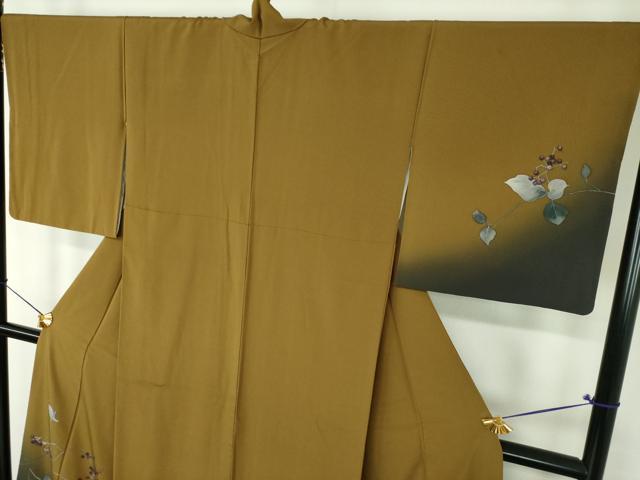 平和屋着物●染色作家 草野一騎 訪問着 手描き 南天文 暈し染め 正絹 逸品 DABI6381ps
