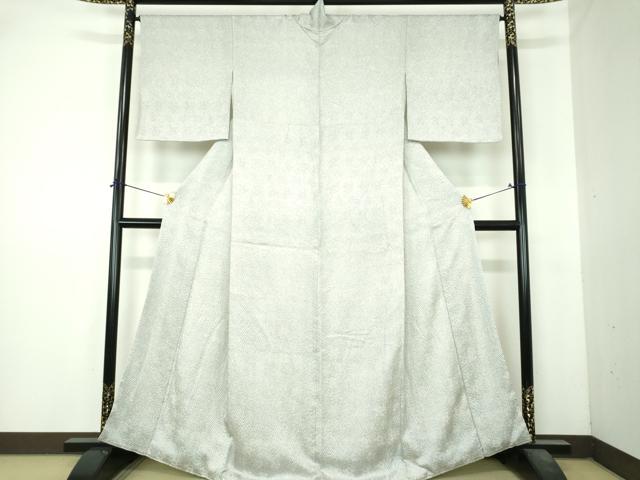 平和屋着物●名門 藤娘きぬたや・総絞り 杢目絞り 小紋 正絹 逸品 DABI6382ps