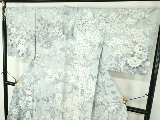 平和屋着物●訪問着 華麗な花 正絹 逸品 DABI6385ps