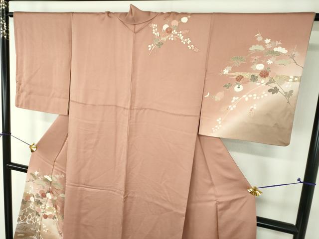 平和屋着物●訪問着 刺繍 竜田川 花舟 金彩 正絹 逸品 DABI6397ps