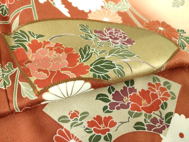 平和屋着物●訪問着 作家物 駒刺繍 地紙花文 暈し染め 金彩 正絹 逸品 DABI6399ps