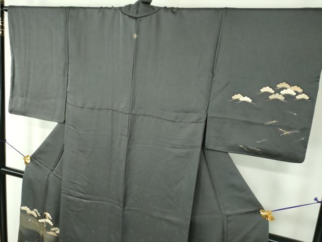 平和屋着物●訪問着 駒刺繍 松文 暈し染め 金彩 正絹 逸品 DABI6400ps