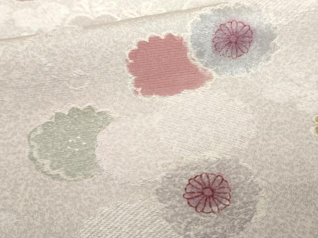 平和屋着物●上質な小紋 地紋起こし 吉祥花文 暈し染め 三越扱い 正絹 逸品 DABI6402ps