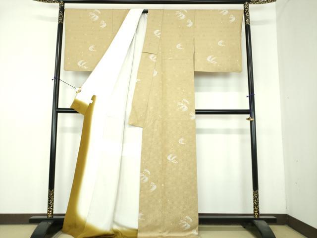 平和屋着物●上質な小紋 立波文 紗綾形地紋 きぬたや謹製 正絹 逸品 DABI6412ps