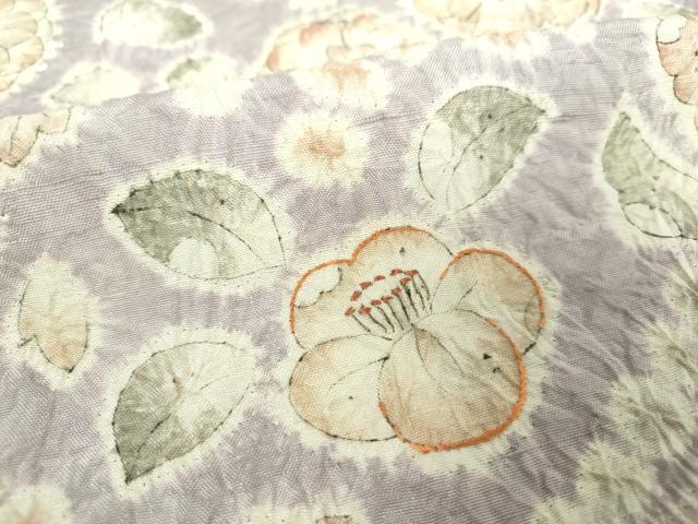 平和屋着物●訪問着 紬地 刺繍 絞り 辻が花 正絹 逸品 DABI6423ps