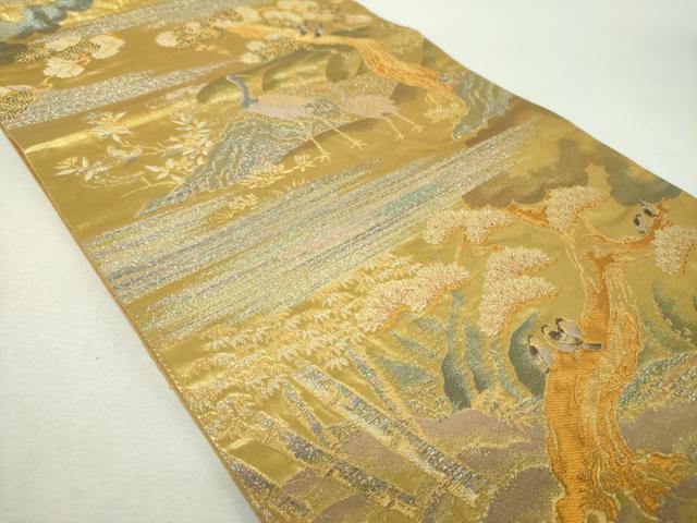 平和屋着物▼六通柄袋帯 四季花鳥図 金銀糸 正絹 逸品 DABI6467ps