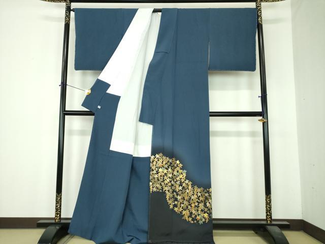平和屋着物●伝創座 色留袖 螺鈿 葡萄蔦の葉文 暈し染め 金彩 正絹 逸品 未使用 DABI6600ps