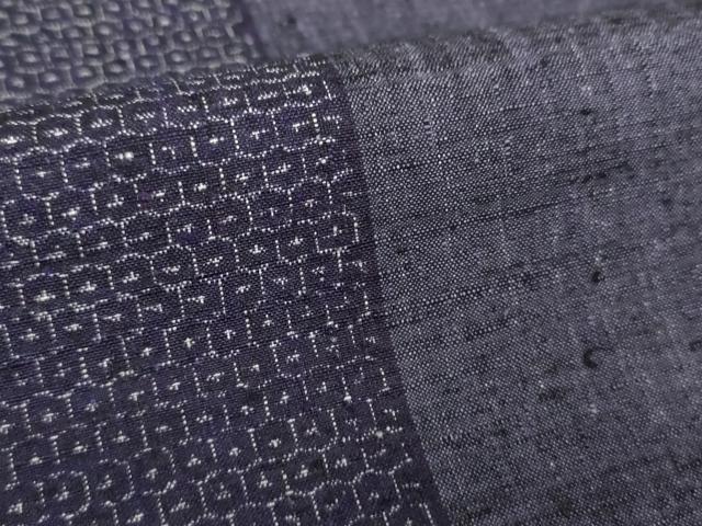 平和屋着物●結城紬 80亀甲 間道 正絹 逸品 未使用 DABI6628ps