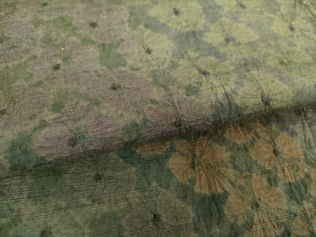 平和屋着物●菅原工房 菅原結作 漢方染紬 訪問着 蜘蛛絞り 流水文 正絹 逸品 未使用 DABI6633ps