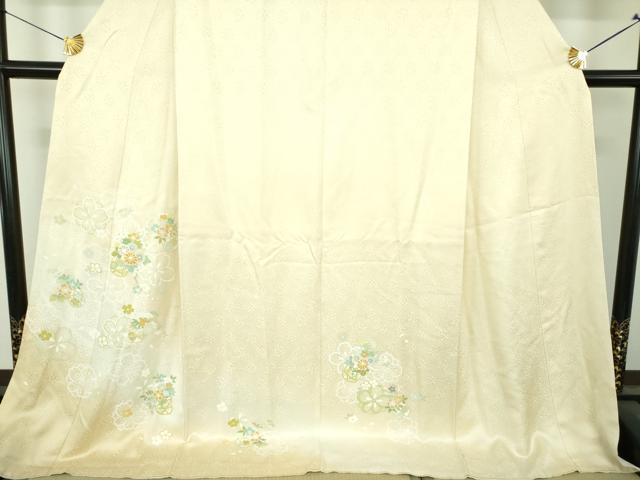 平和屋着物●訪問着 舞桜 花籠文 暈し染め ロング丈 正絹 逸品 DABI6634ps