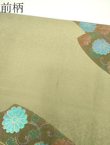 平和屋着物▼太鼓柄袋帯 漆金彩 孔雀花文 引箔 正絹 逸品 DABI6712ps