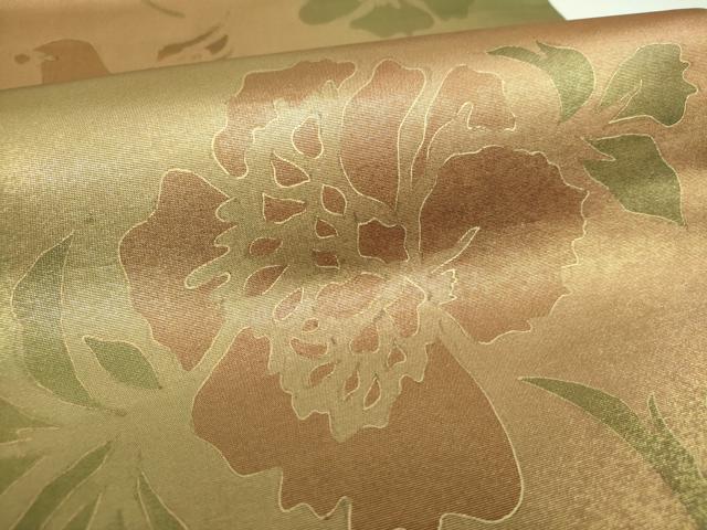 平和屋着物▼両面 六通柄袋帯 花鳥文 金彩 正絹 逸品 DABI6729ps