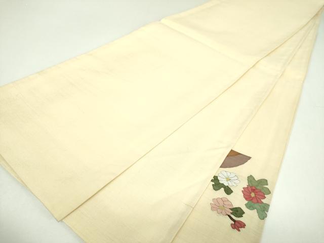 平和屋着物▼明綴れ 太鼓柄袋帯 流水花文 金糸 正絹 逸品 DABI6763ps